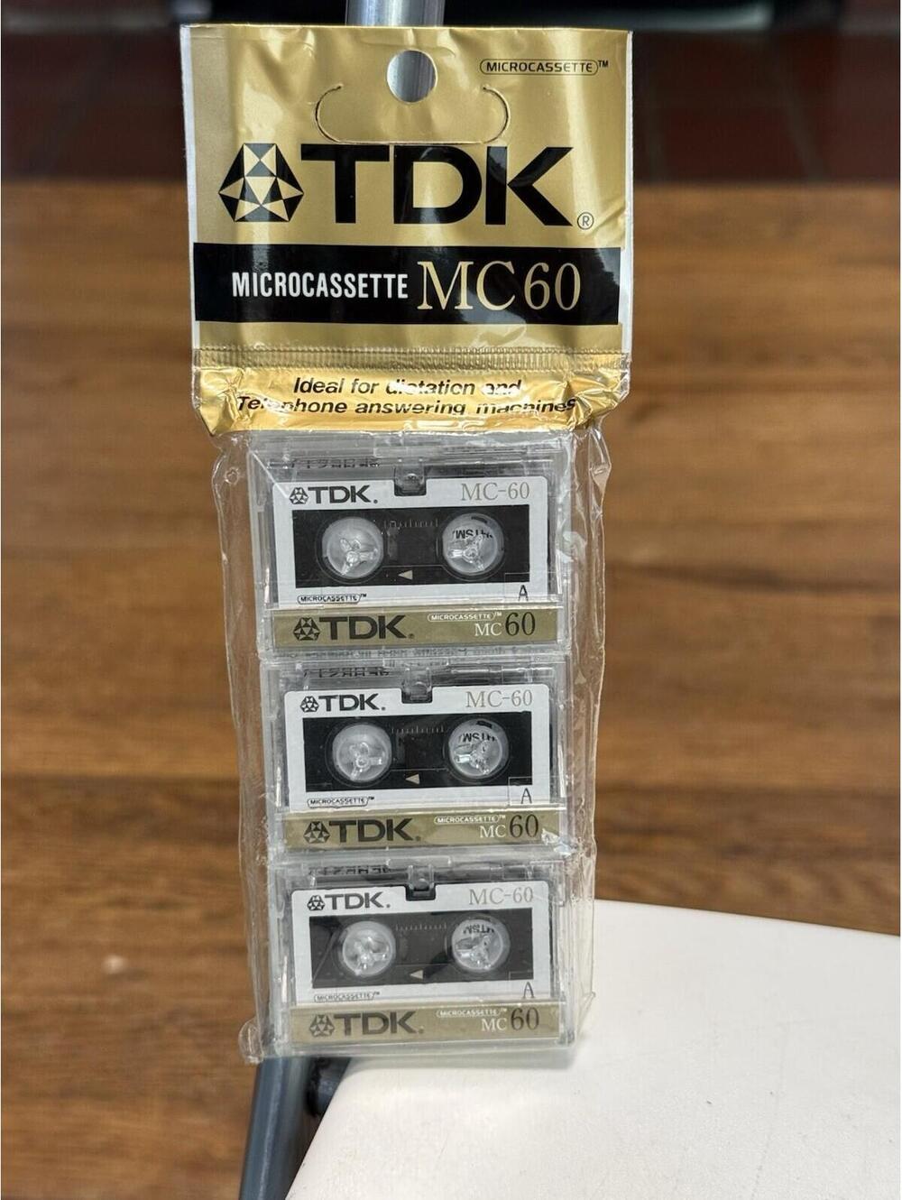 TDK Microcassette MC 60 New Sealed 3 Pack